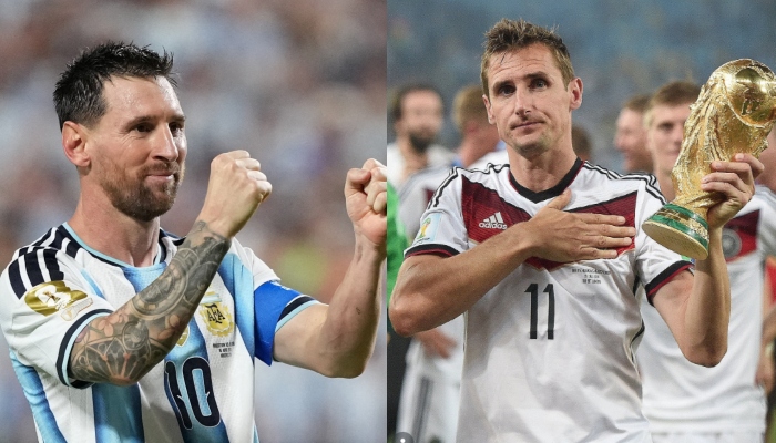 Messi equals German record for most goals scored in World Cup