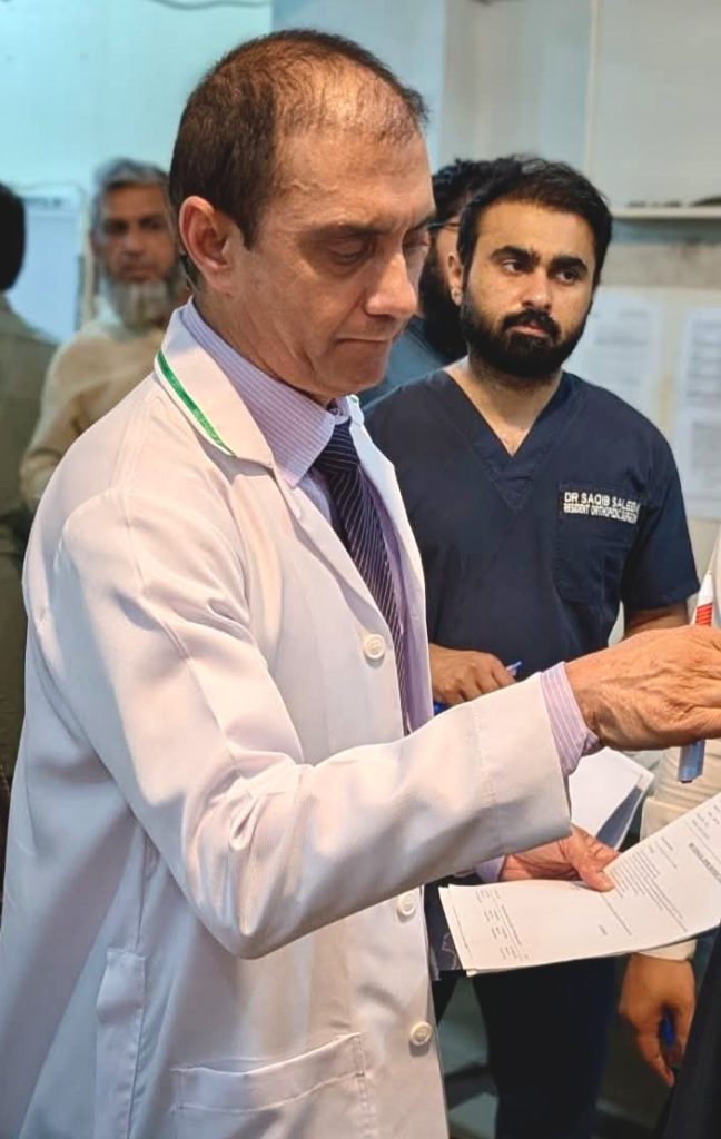 Prof. Faisal Masood Performs Four Successful Joint Replacement Surgeries in a Single Operating List at Mayo Hospital