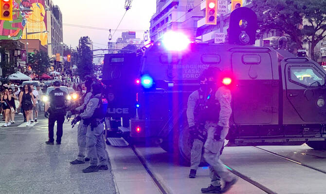 2 dead, 3 hurt in Toronto shooting, attacker at large